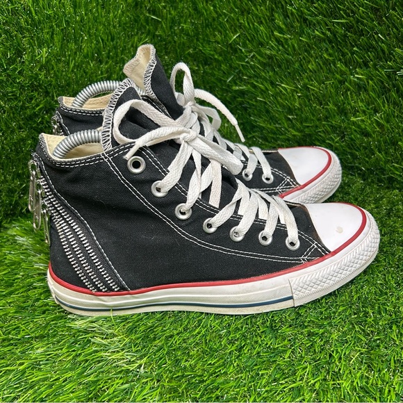 Converse Shoes - Converse Black and White High-Top Zip Sneakers